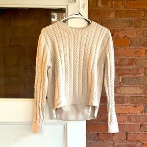 Off White Braided High Low Sweater